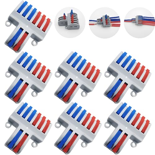 差し込みコネクタ, CESFONJER SPL-62 ワンタッチコネクター, コンパクトスプライスコネクタ, 双方向端子台 2入力6出力 (7 個)